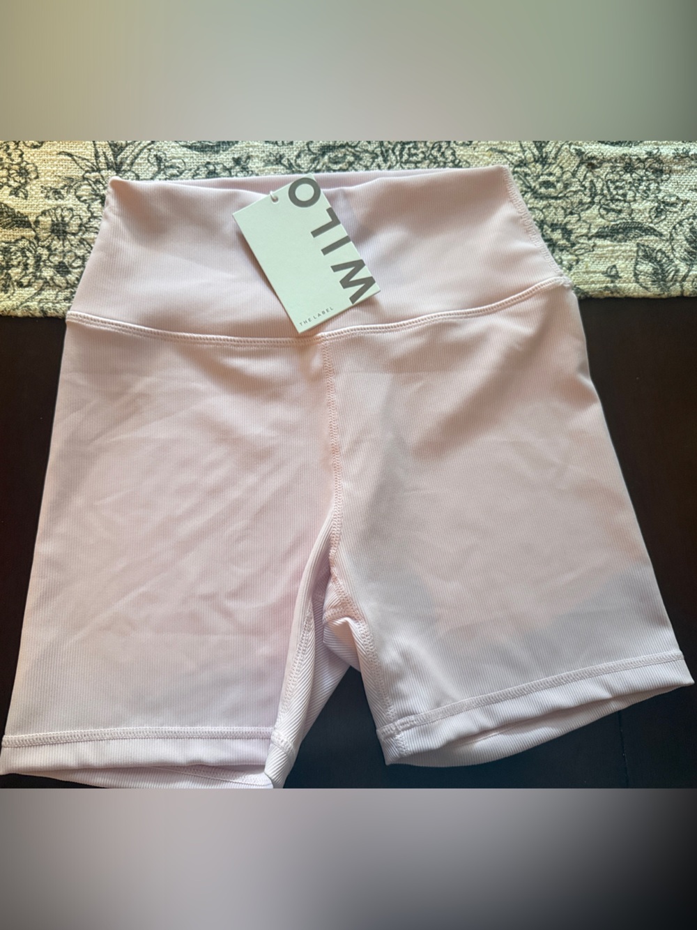 Wilo Women's Light Pink High-Waist Athletic Bike Shorts